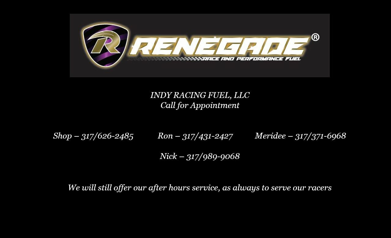 Renegade Race Fuel >> Indy Racing Fuels Llc Home Renegade Race Fuel >> Indy Racing Fuels Llc Home